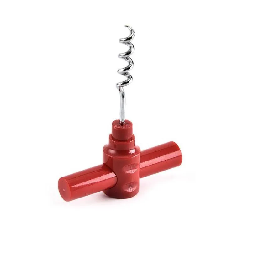 bottle opener red wine screw simple stainless steel not rusty plastic corkscrew skid handle bar supplies kitchen tool sn3080