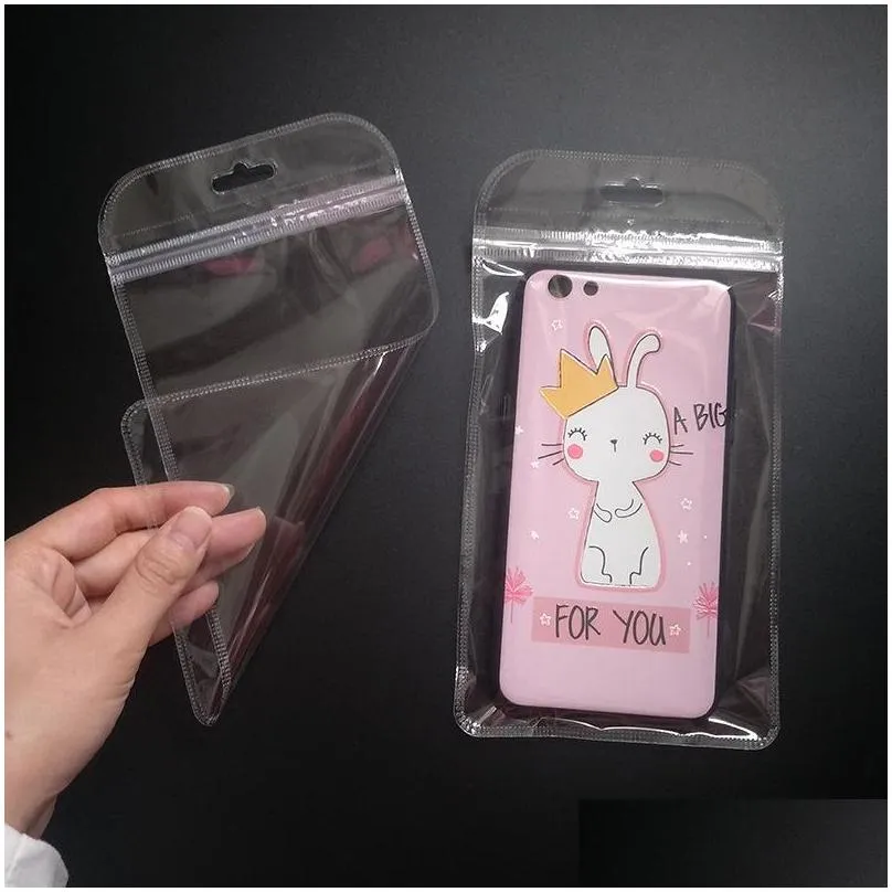 12x22cm plastic cell phone case bags poly mobile phone shell storage packaging zipper pack for mobile phone wholesale lx1350
