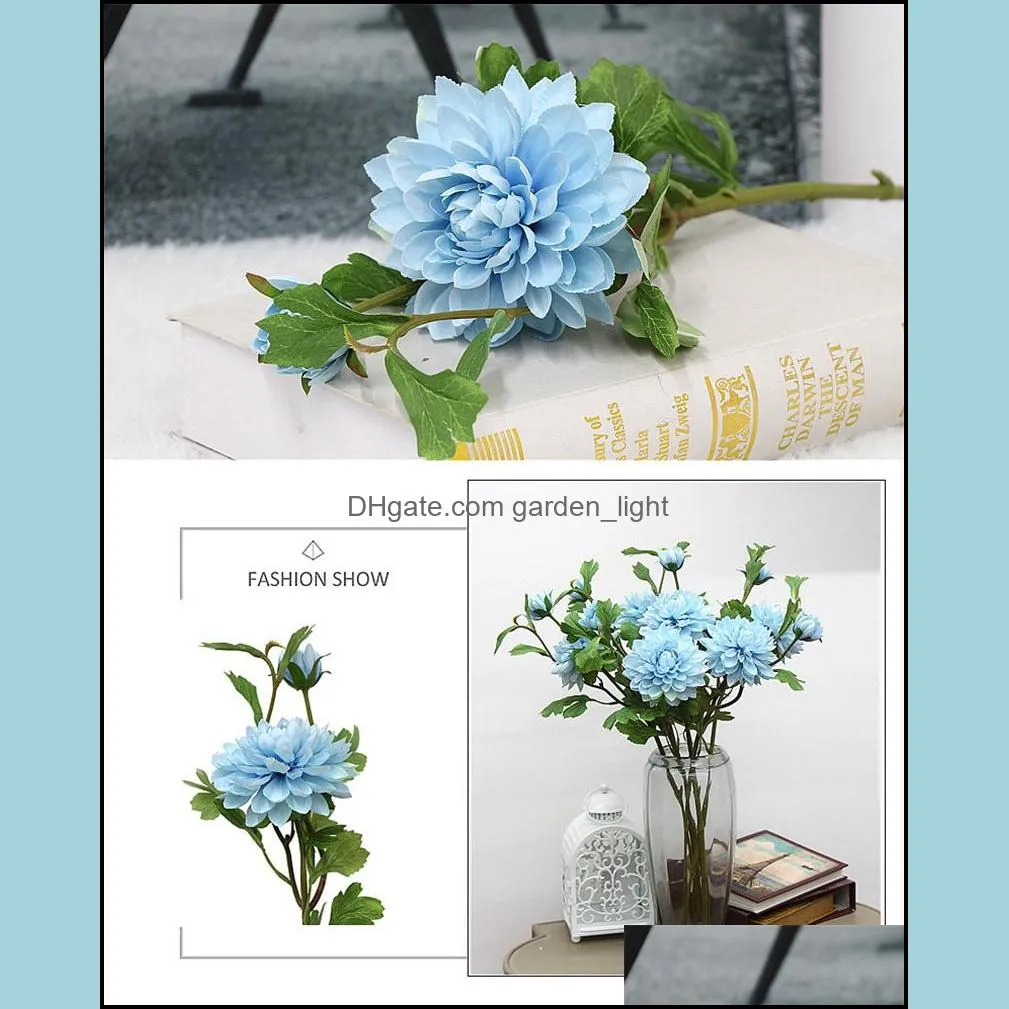 single head artificial flower fake silk single real touch flowers wedding centerpieces home party decorative flowers