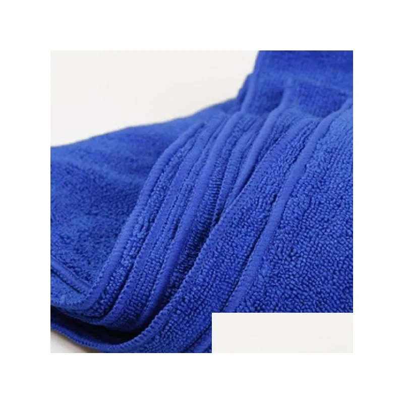 30x30cm blue soft microfiber cleaning towel for car washing cloth auto care square home bathroom kitchen detergency towels wa1606