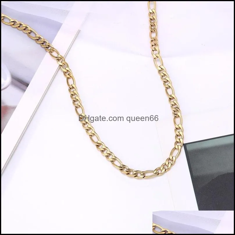 3pcs gold chain necklace for women grils herringbone rope figaro link chain layered neklace trendy 2021 jewelry dnf01 810 r2