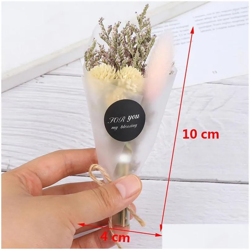 decorative flowers wreaths 1pc dry flower mini bouquet artificial crystal grass for valentines day gift decor diy dried pography