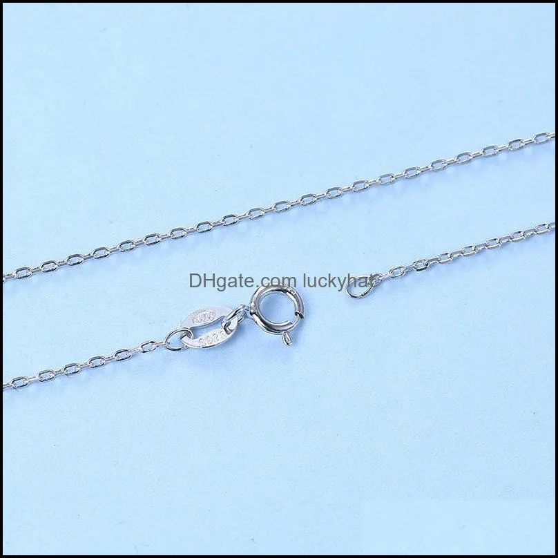 s925 fine silver cross chain korean sterling silver jewelry simple fashion clavicle chain plating 18k gold naked chain necklace