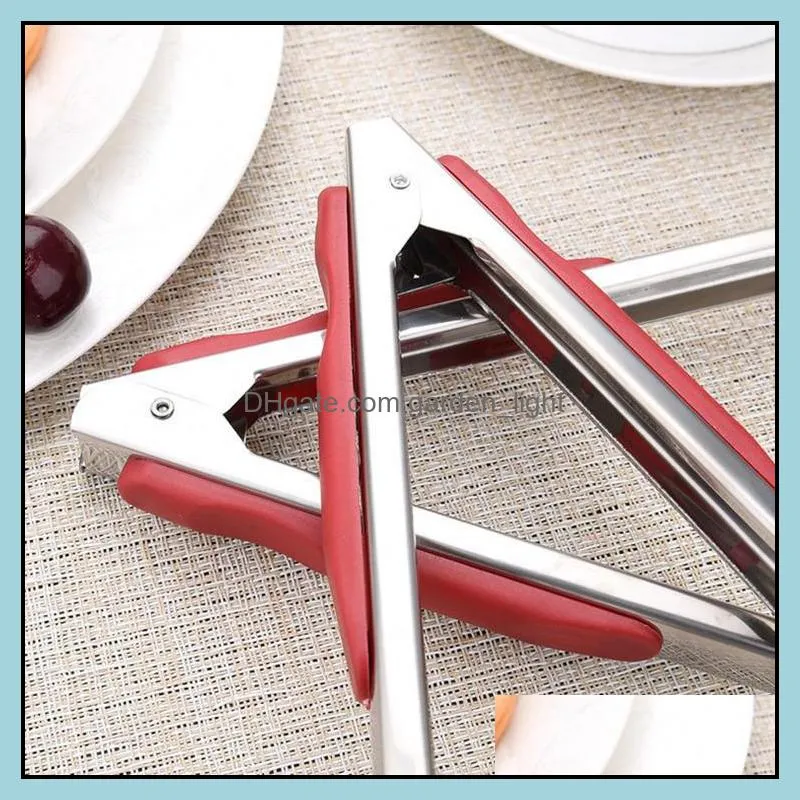 modern kitchen use silicone handle tongs durable 9/12/14 inches stainless steel kitchen food tongs