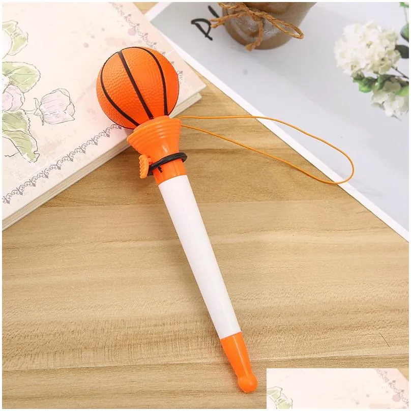 ejection boxing ballpoint pen 18cm children pens christmas gift football basketball baseball tennis plastic creative