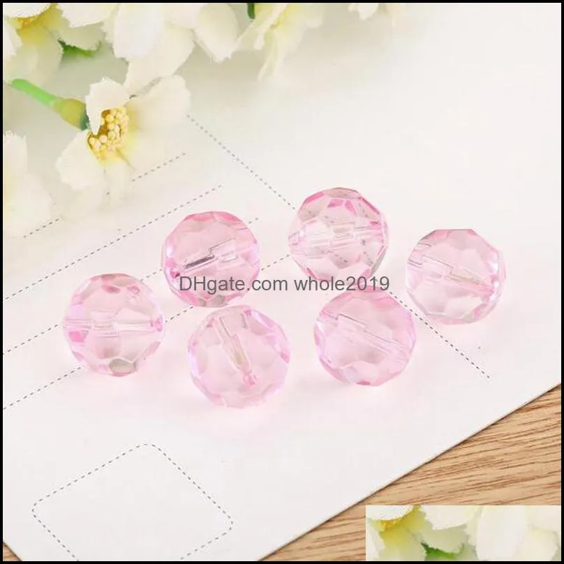 6mm ball faceted glass crystal spacer austria section crystal glass beads loose spacer round beads for jewelry making 17colors