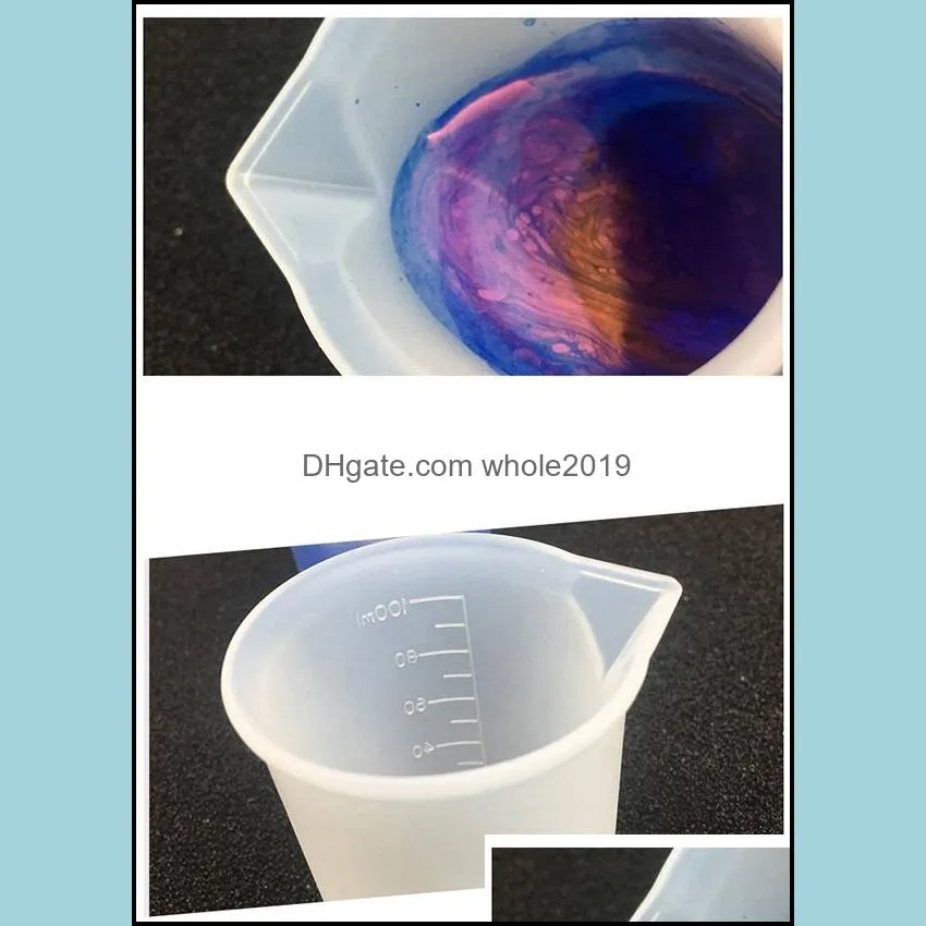 100ml silicone measuring cup washable reusable measure dosage epoxy resin mixing cup diy handmade jewelry tools resin craft