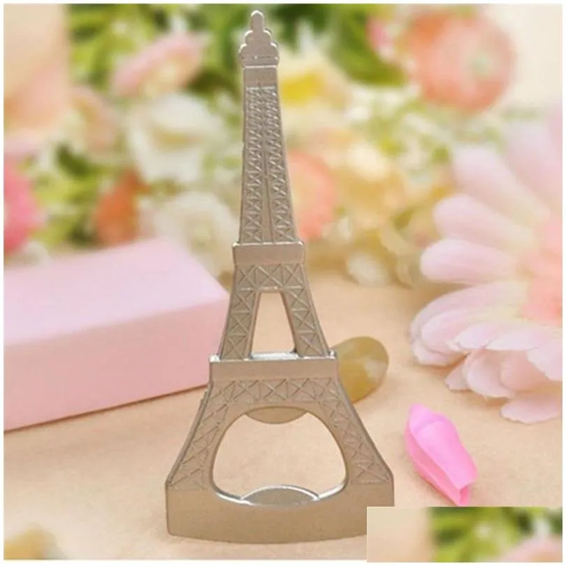  gift la tour eiffel tower chrome can beer bottle opener party favor lz0045