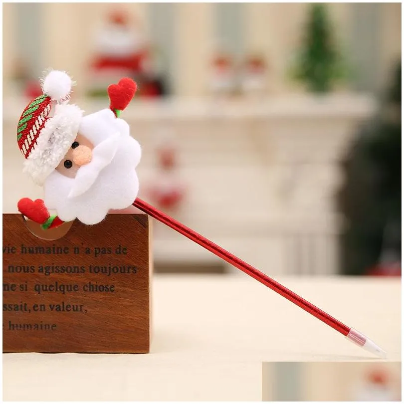 christmas cartoon pen santa claus/snowman/bear/elk xmas tree ornaments childrens gifts christmas decorations dhs