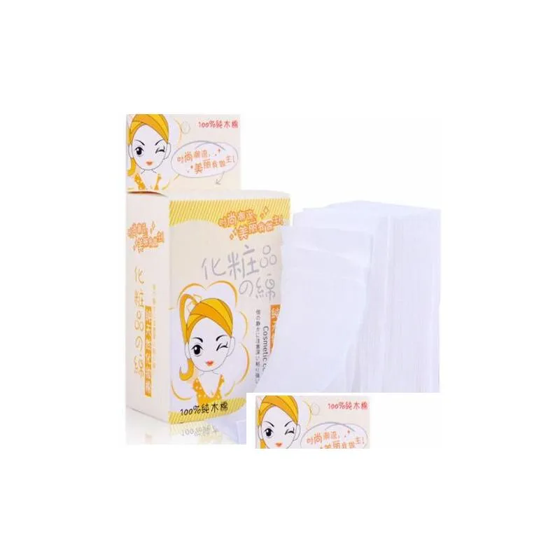 wholesale new practical durable makeup sponges cosmetic facial cleaning white cotton remover pads wipes 100 pcs/lot