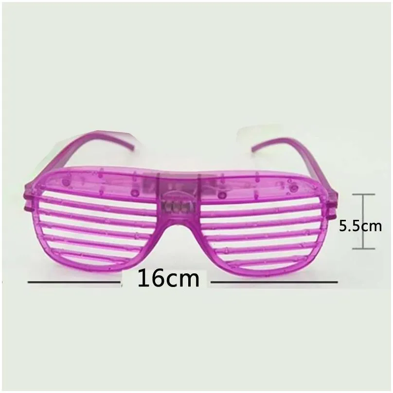 new led light glasses flashing shutters shape glasses led flash glasses sunglasses dances party supplies festival decoration