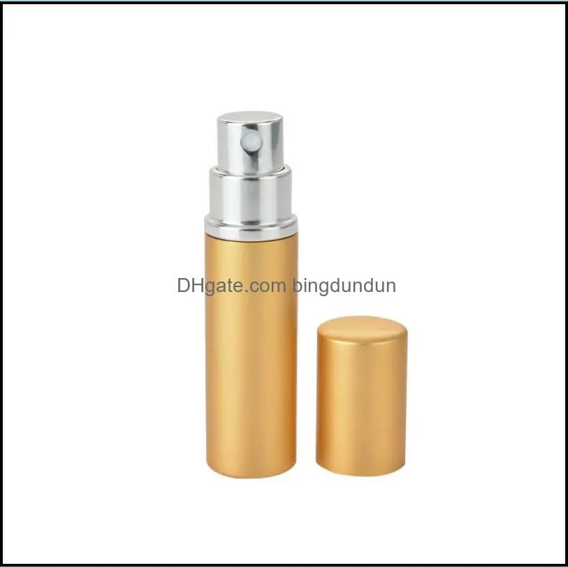 new5ml perfume bottle aluminium anodized compact perfume atomizer fragrance glass scentbottle travel makeup rra10792