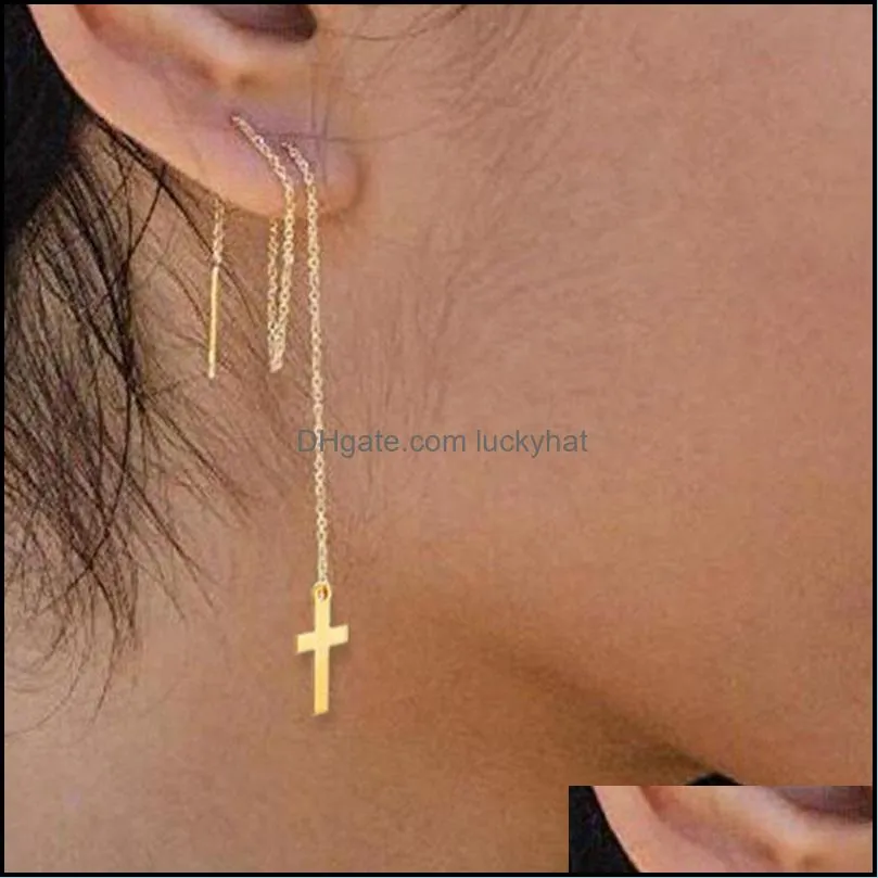east gate alloy earrings dangle jewelry temperament gorgeous long petal tassel pearl earring gold love ear accessories for women