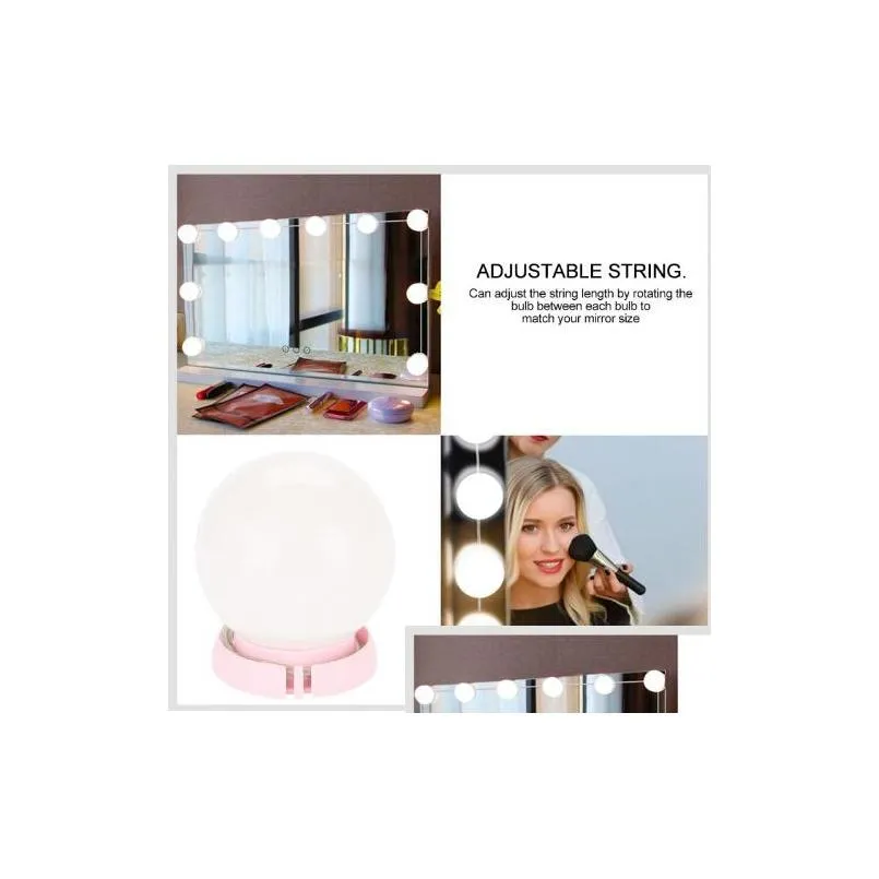 makeup mirror vanity led light bulbs kit usb charging port cosmetic lighted make up mirrors bulb adjustable brightness lights