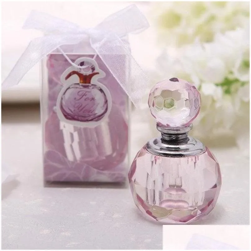 fashion mini 3ml crystal perfume bottle empty  oils case for lady baby shower wedding favors and gifts za1359