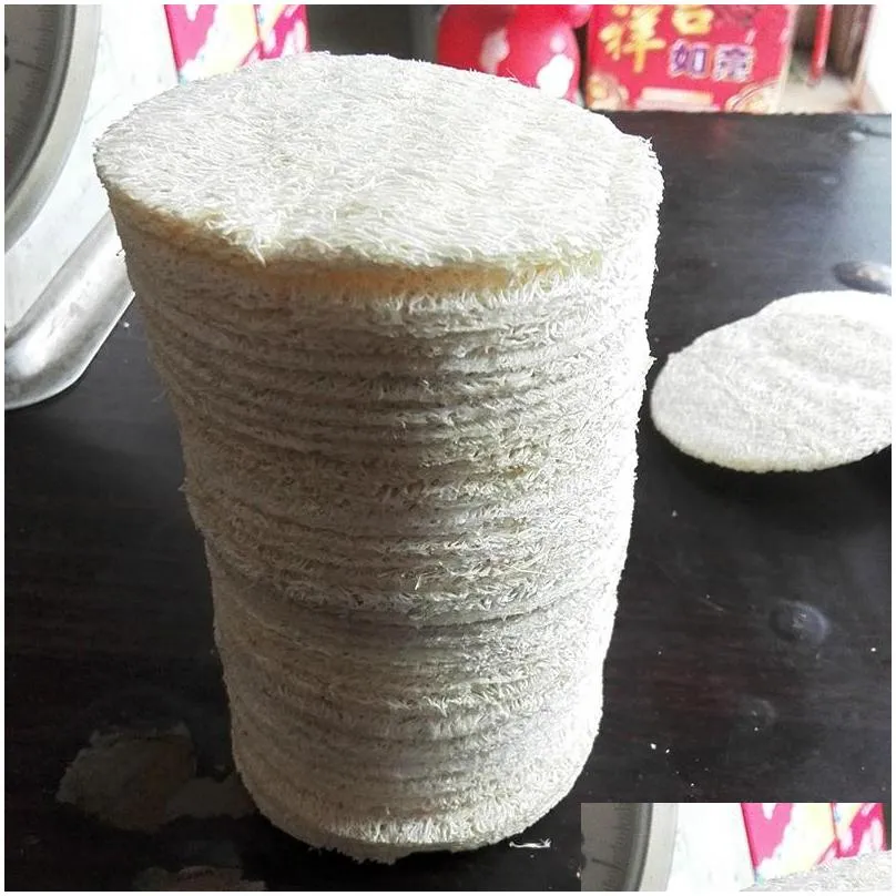 natural loofah facial pads loofah disc makeup remove exfoliating face loofah pad small size luffa loofas