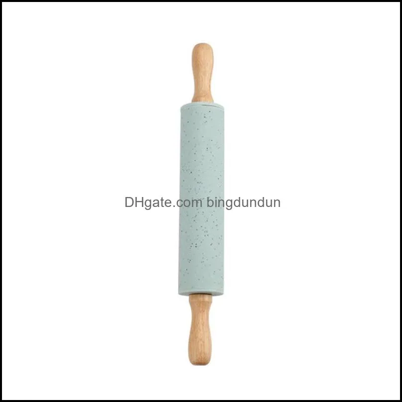 halloween wooden handle snowflake silicone rolling pin christmas flour stick roll dumpling skin artifact baking tool