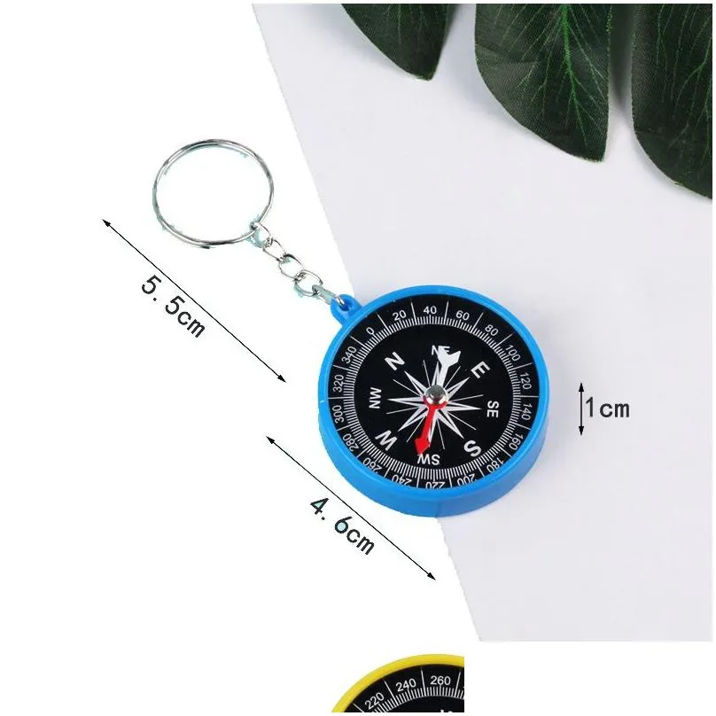 camping plastic compass party favor hiking navigation premium outdoor sports hiking pointer pointing guider keychain
