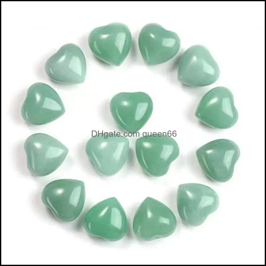 15x10mm natural love stone heart ornaments craft chakra reiki healing quartz mineral tumbled gemstones hand home decor