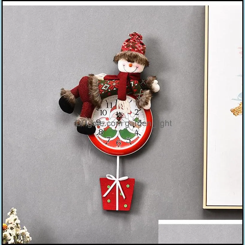 christmas hanging clock santa claus snowman christmas hanging wall clock merry xmas home restaurant bedroom clocks