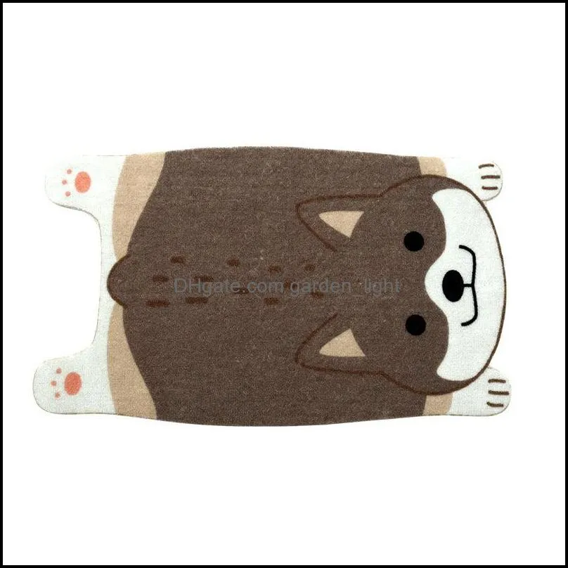 funny doormat cute cartoon animal shiba inu corgi mats wearresistant antiskid foot pad entrance floor rug kitchen carpet home 4621