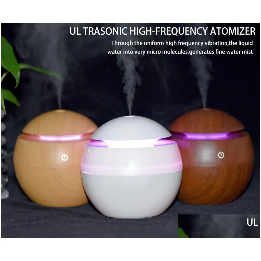 new arrival 130ml usb ultrasonic humidifier led aroma diffuser difusor de aroma diffuser mist maker