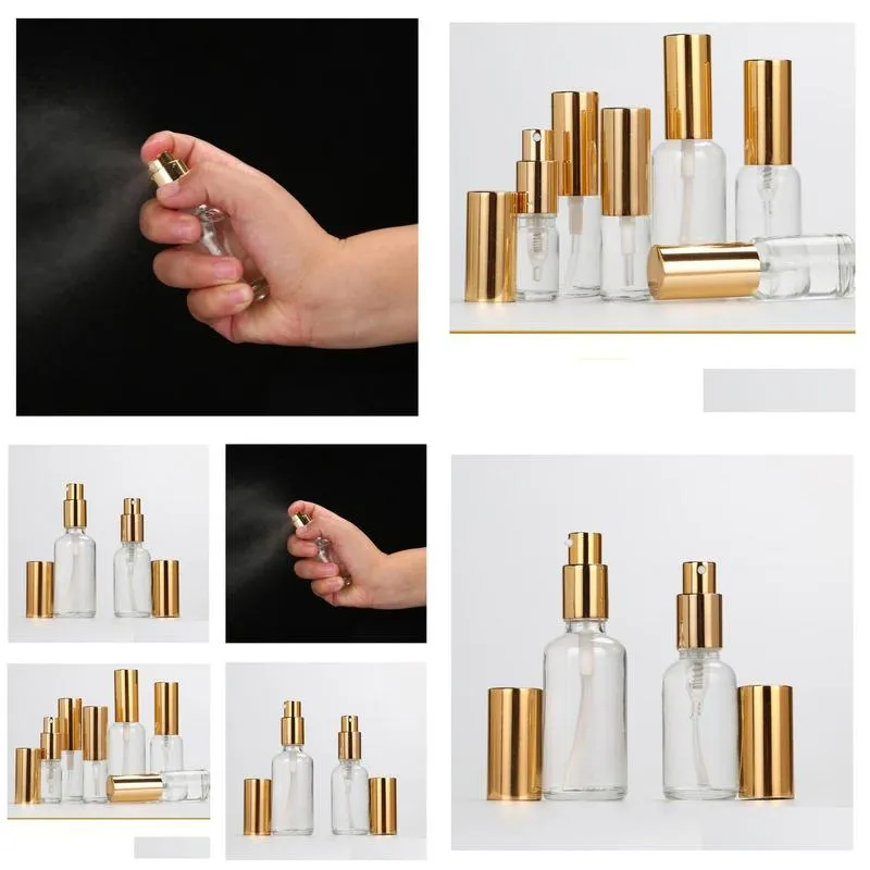 100pcs 50ml clear glass spray bottle clear mist sprayer bottle perfume spray glass bottle new sn4578