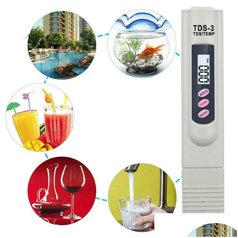 digital tds meter monitor temp ppm tester pen lcd meters stick water purity monitors mini filter hydroponic testers tds3 6 colros