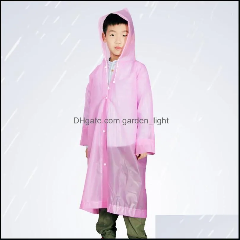 peva raincoat non disposable matte rainwear adult kids household waterproof raincoat portable travel camping hooded rainwear