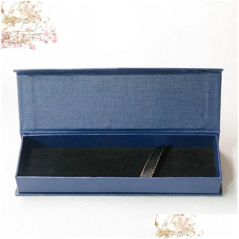 red blue black office pen display packaging boxes blank gift jewelry packaging box pen packing box paper case wholesale lx2285