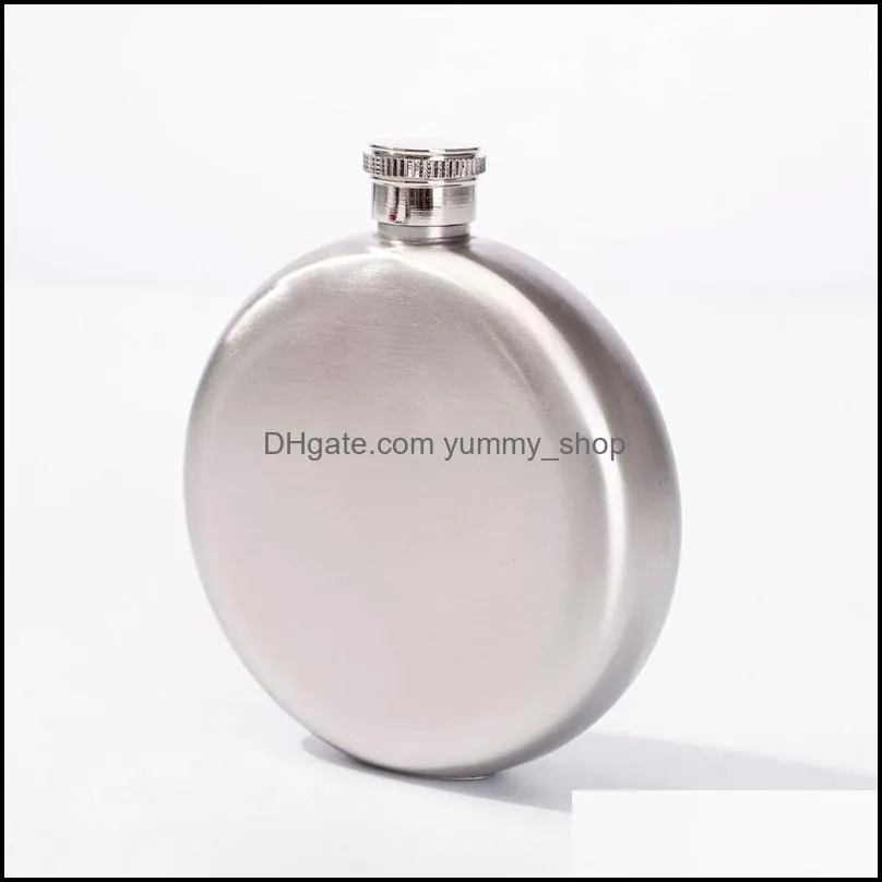 new5oz portable round whiskey flask alcohol hip flasks drinkware accessories wine bottle russian liquor pot bar travel supplies