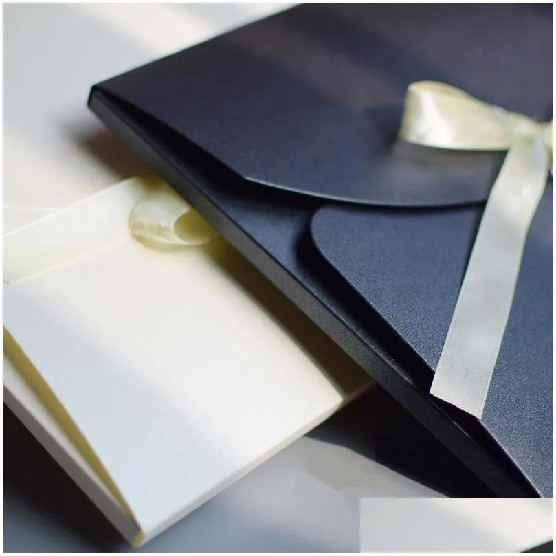 24x19x0.8cm bow envelope kraft paper pocket bag kerchief handkerchief silk scarf packing boxes envelope box lx1925