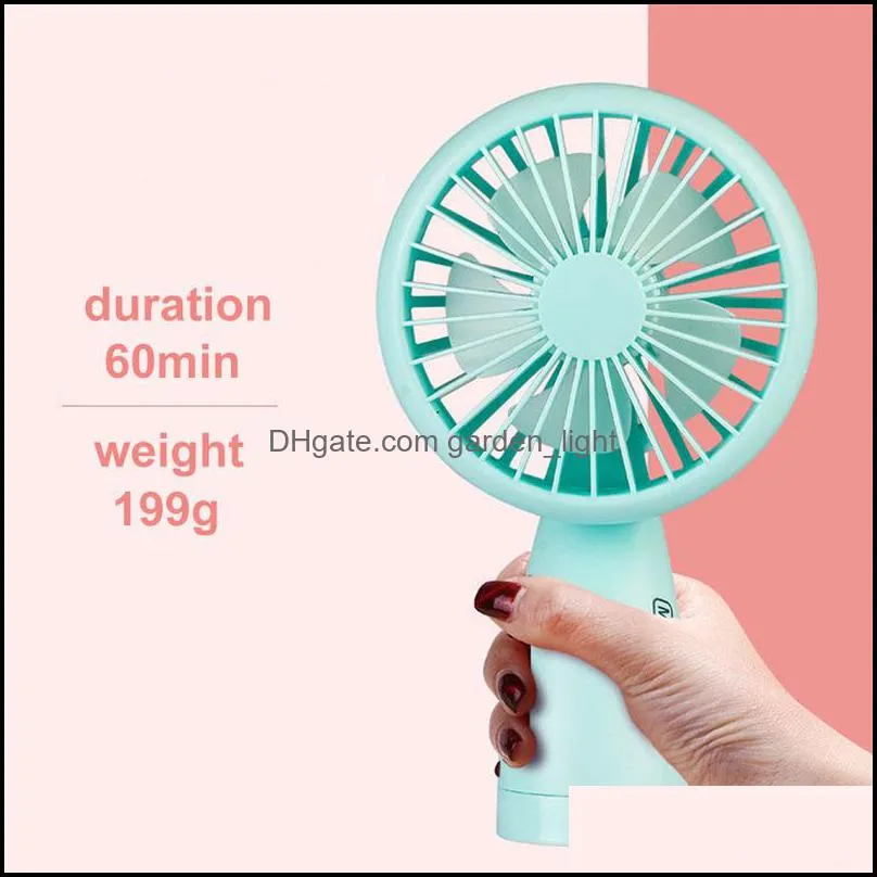 summer portable handheld fan outdoor usb rechargeable silent fan with led light students dormitory office mini electric fans