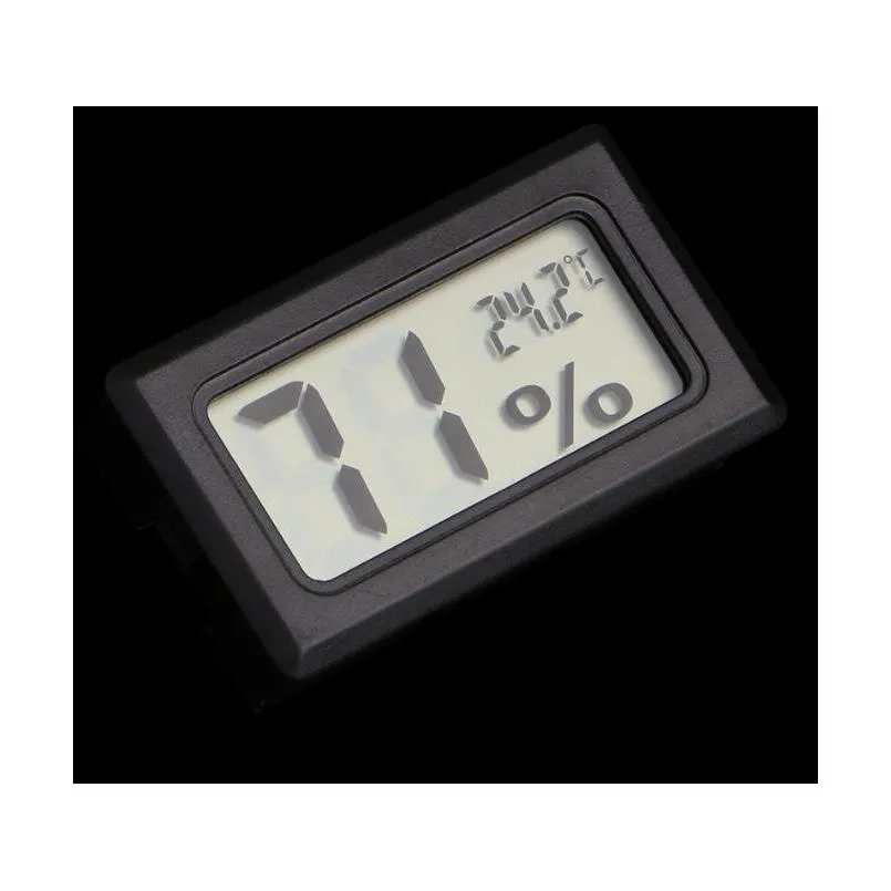 mini digital lcd embedded thermometers hygrometers temperature humidity meter indoor thermometer black white sn1074