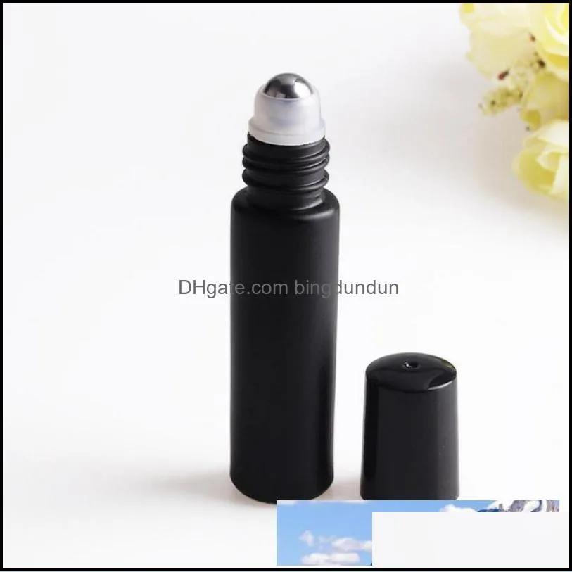 10 ml 1/3 oz empty colorful thick roll on glass bottle fragrances  oil perfume bottle with metal roller ball lx1120