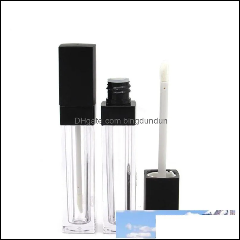 lip gloss tube empty 5ml lip gloss container makeup lip oil container square plastic tubes with wholesale lx8694
