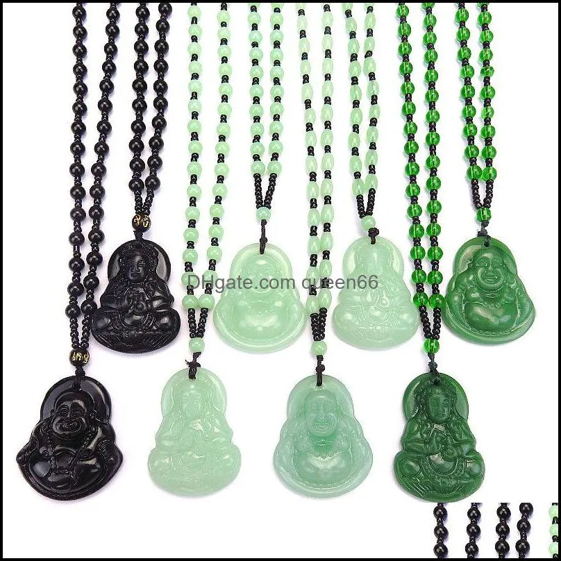 temple fair plaid shop jewelry fashion womens imitation jade guanyin buddha sweater chain long necklace