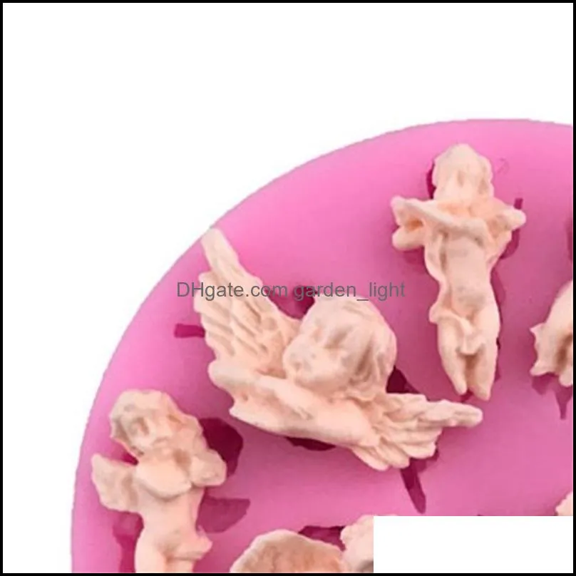 8 cavity fairy angel baby silicone mold angelic  with wings silicone mould for cake fondant chocolate polymer clay molds 446 r2