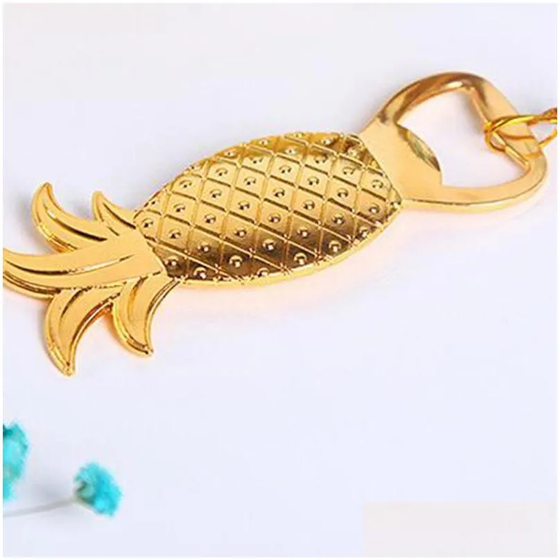 metal pineapple beer bottle opener party decoration supplies gold ananas wedding favors gifts