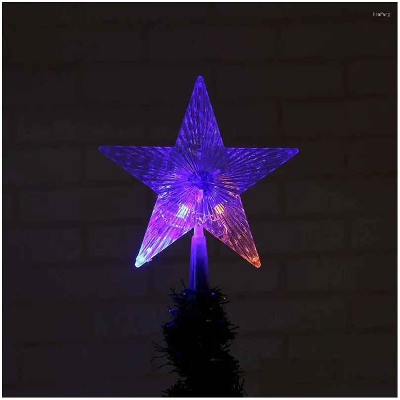 christmas decorations hd5 color changing led light up star tree topper xmas decoration multi