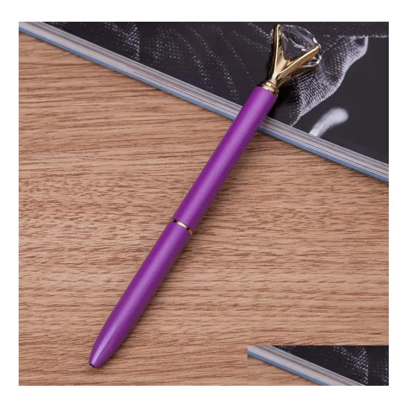 kawaii crystal ball pens ballpen fashion girl 19 carat large diamond ballpoint pens pens for school stationery office supplies