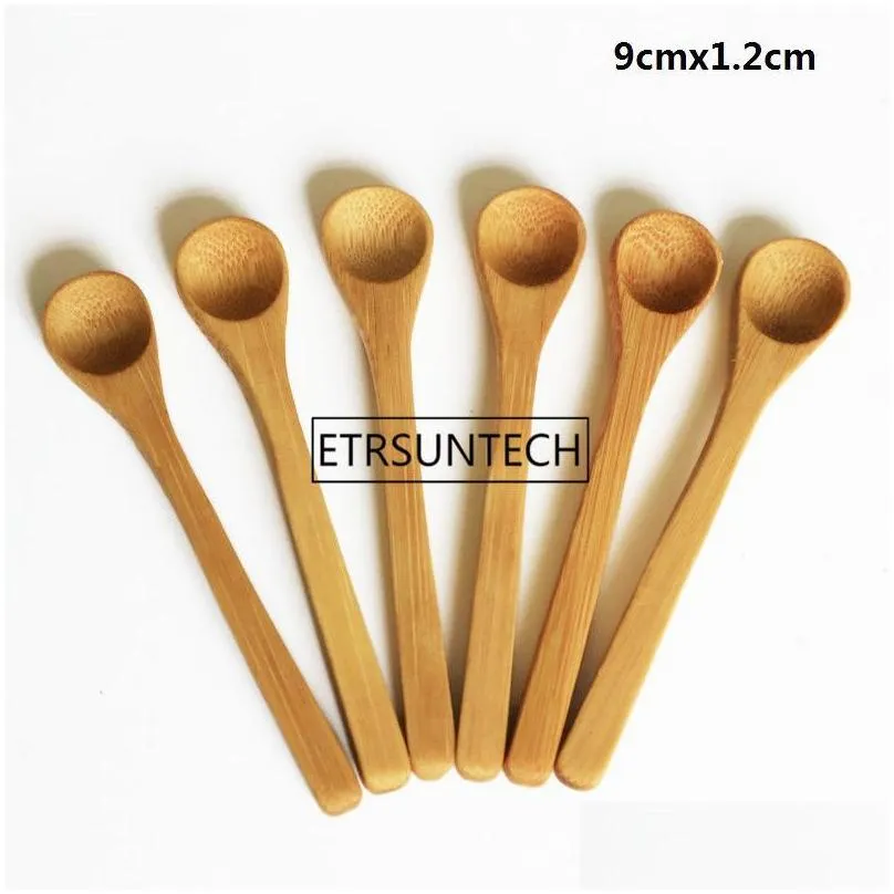 7 size small bamboo spoons natural eeofriendly mini honey spoons kitchen mini coffee teaspoon kids ice cream scoop 913cm lx1023