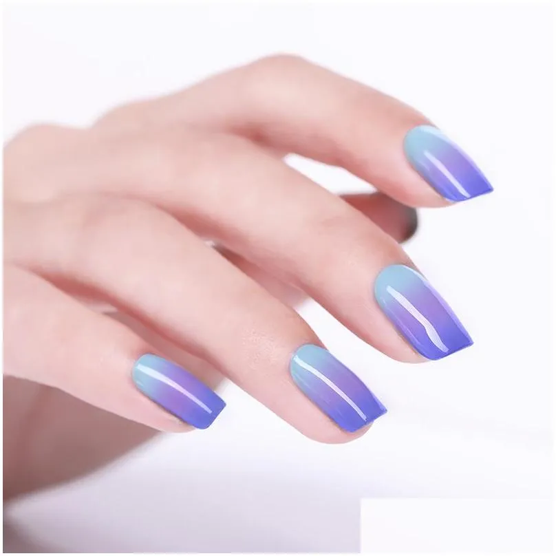 new 6pcs/lot thermal nail polish 6ml 3 colors temperature color changing manicure varnish nail art design diy