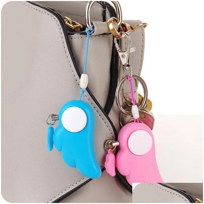 wings lady defensive electronic alarm safe stable mini portable keychain alarm safe panic anti attack self defence