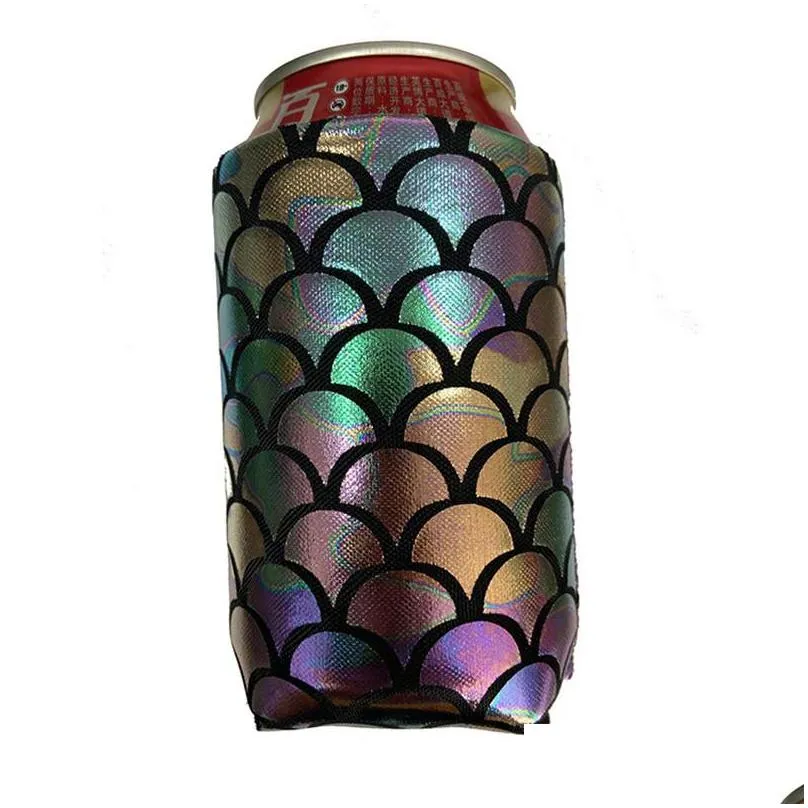 mermaid 330ml neoprene beer coolies for 12oz cans and bottles drink coolers diy custom wedding party lx3129