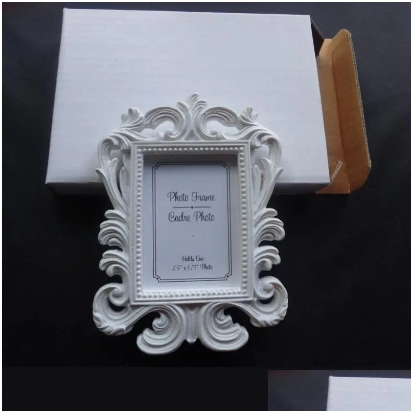 victorian style resin white black baroque picture/photo frame place card holder bridal wedding shower favors gift za1230