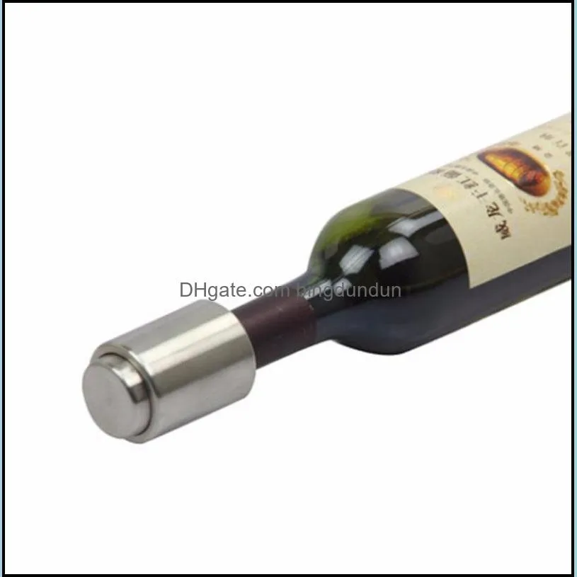 pressing type bottle stopper stainless steel red wine stopper vacuum sealed red wine bottle spout liquor flow stopper pour cap