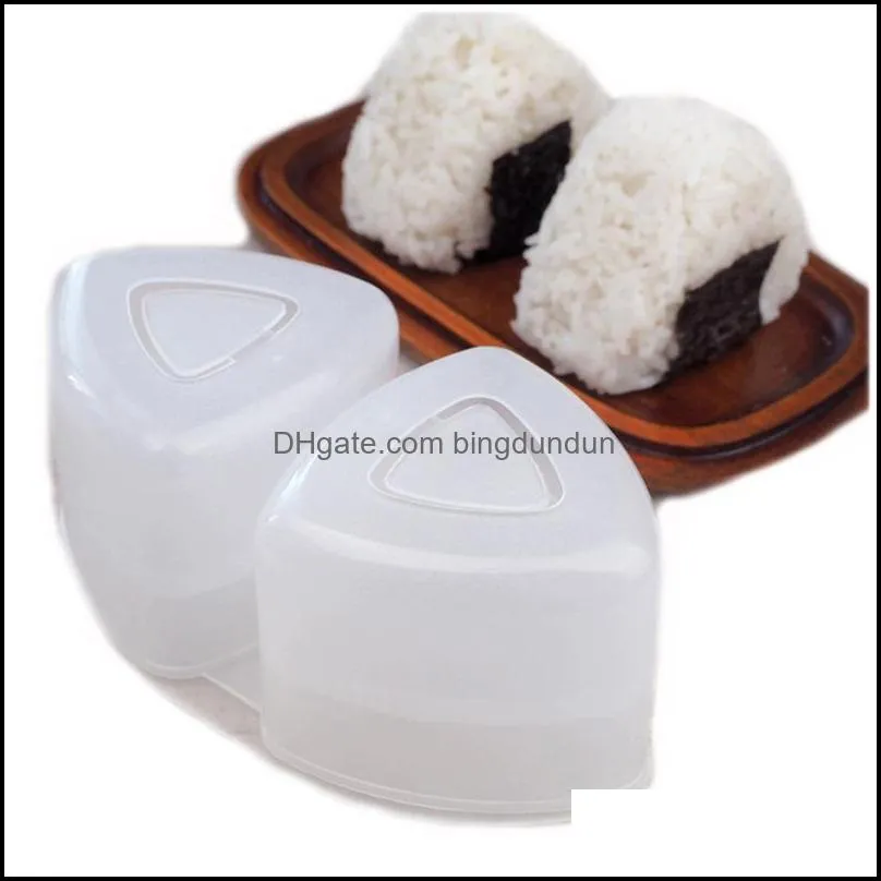 2pcs/set sushi diy mold onigiri rice ball food press triangular maker mold su shi kit japanese bento accessories