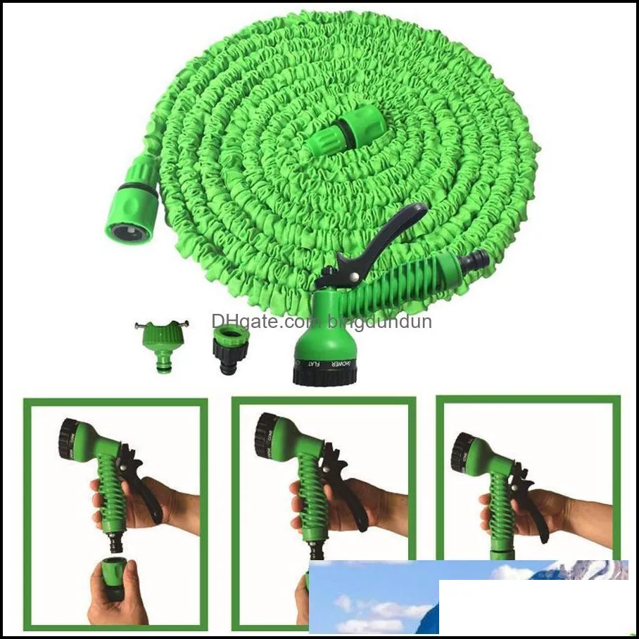 water ejector plastic lengthen graden retractable water hose set car washing expand water hose multifunction spray dh0755
