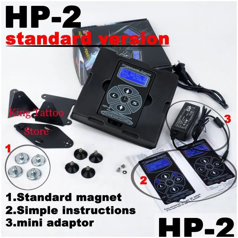 wholesale tattoo power supply professional hurricane hp2 powe supply lcd display digital dual tattoo power supply machines 